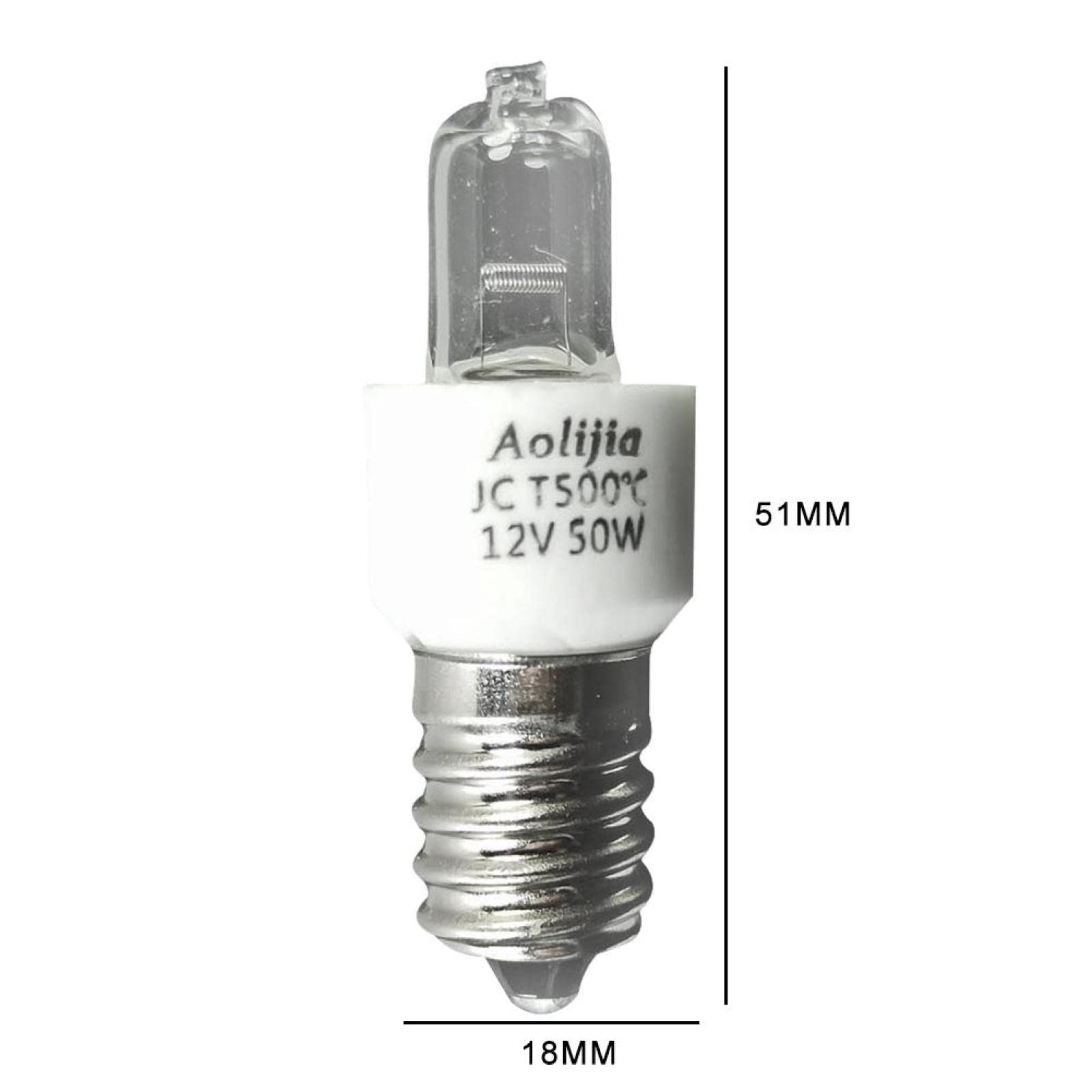 50W 12V E14 Żarówka Piekarnika Odporna Na Wysokie Temperatury 500 ℃ Lampa Halogenowa Suszarka Żarówka Mikrofalowa,4 Szt