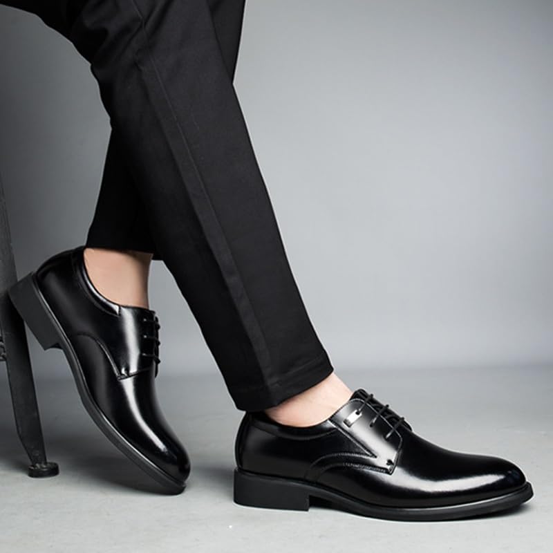Men's Classic Leather Formal Dress Shoes Formal Pointed Lace Up Casual Business Suit Tuxedo Oxford Shoes Casual Driving Prom Party Wedding Comfort Dress Shoes3
