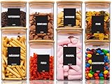 Deco haus® Tarros de Cristal con Tapa hermética, Juego de 8 [+ Etiquetas],...