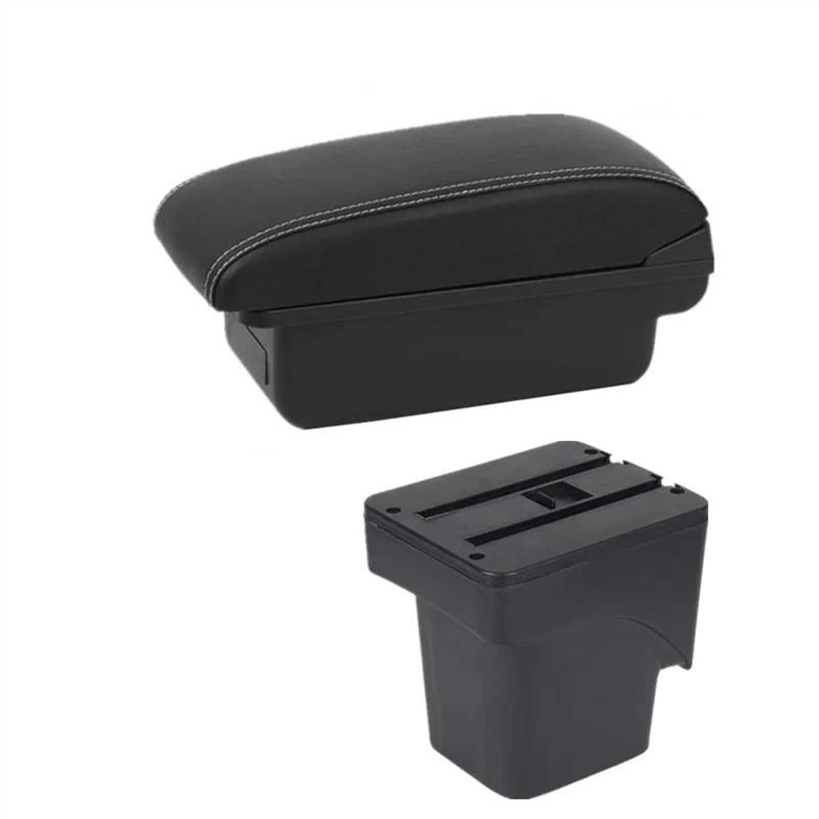NOHEEU Car Armrest Centre Box Storage Support Arm Interior Retrofit Accessories For Focus 2 Mk2(A1 white line No USB)