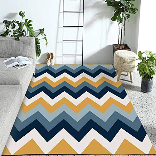 Home Design Moderne Geometrique Motif Chambre d'enfant Décoration Salon Chambre Table Basse Poils Courts Tapis Velours Cristal Anti-Dérapant Motif Courbe...