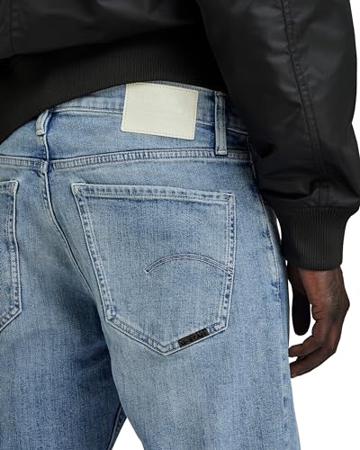 G-STAR RAW Men's Mosa Straight Jeans, Sun Faded Amparo Blue D23692-d498-g344, 36W x 34L4