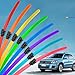 Car Rainbow Wipers, Colorful Graphite-Coated Windshield Blades, Quiet Streak, Stylish Universal Car Wiper Replacement, Easy to Install(Purple)