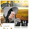 tectake® Passeggino Pieghevole per Bambini da 0 a 3 Anni, Passeggino Leggero con Cintura a 5 Punti Regolabile, Freno a Pedale, Tettuccio Parasole, Ruote Girevoli, Freno a Pedale – Nero