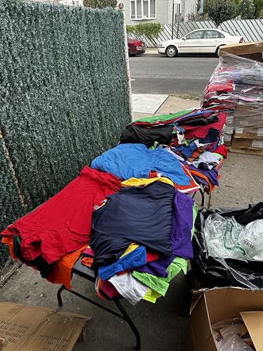 BILLIONHATS 1000 Wholesale Bulk Mens T-Shirts - Even Ratio of Assorted Sizes - 440 Pounds - Pallet Skid Deal - Homeless Shelter Donations3