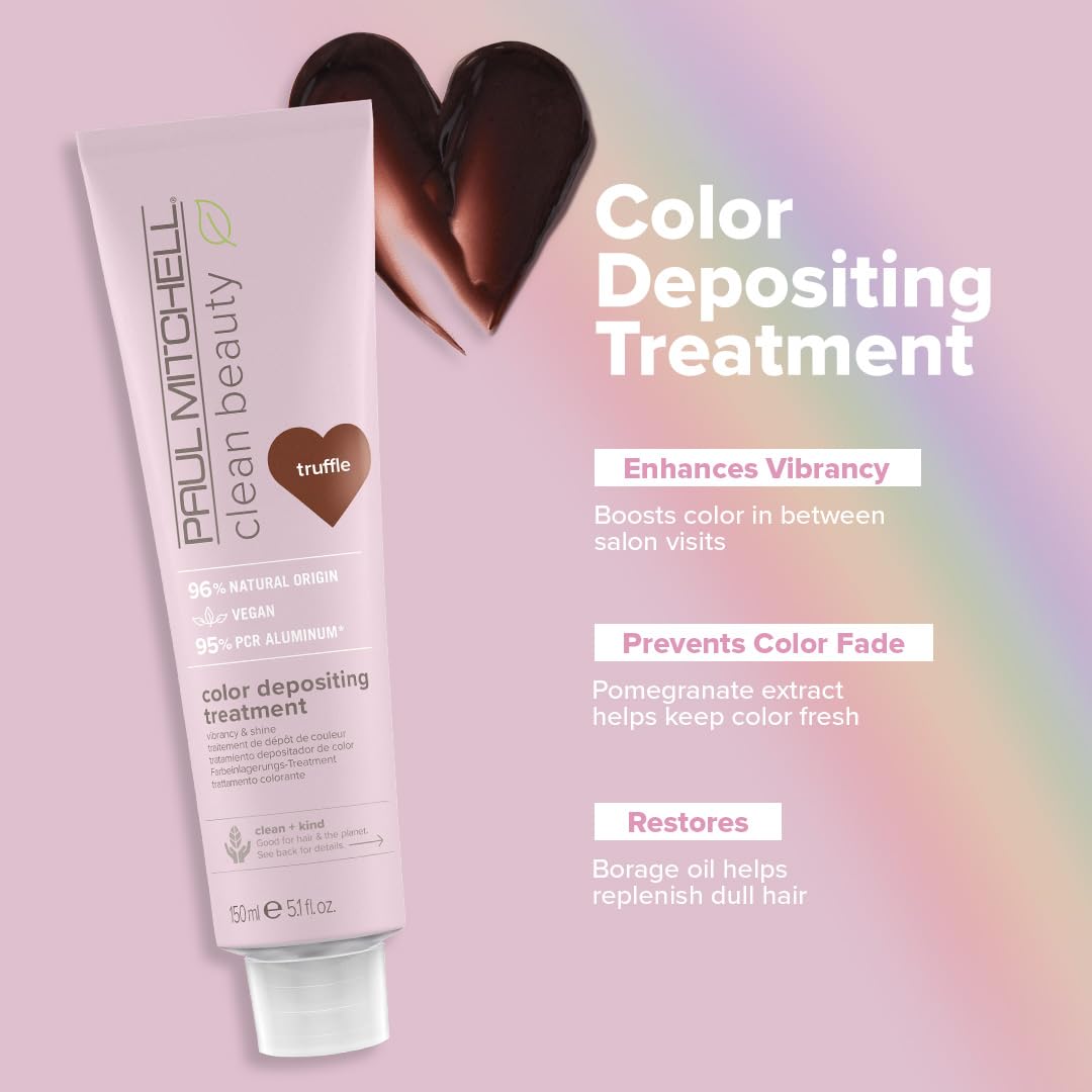 Paul Mitchell Clean Beauty Color Depositing Treatment 150ml - Truffle, 150 ml (Pack of 1) - Image 2