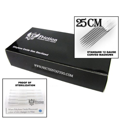 25 CM Curved Magnum Mag Sterilized Tattoo Needles Supply (30/box)