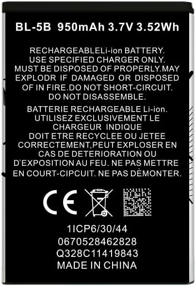 TollCor Batteria di ricambio 900mAh/3.7V per Tiptel 6021, 6050