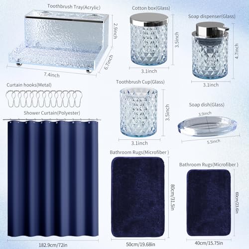 Juego de baño azul de 20 piezas con 50% de descuento - Image 6