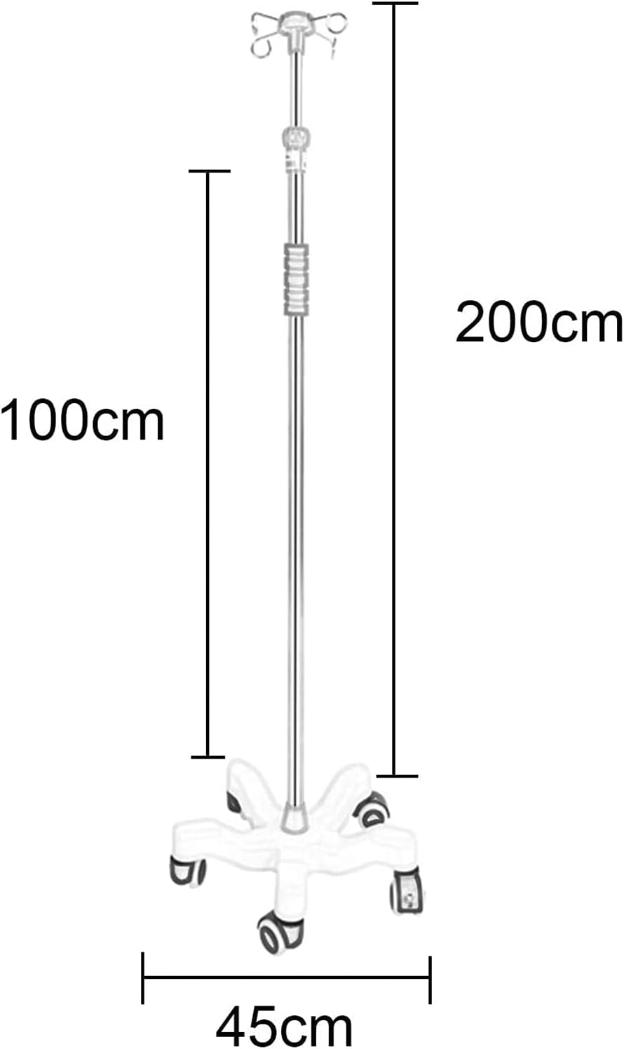 Adjustable with Square Tray, Thick Stainless Steel Drip Rack Infusion Stand