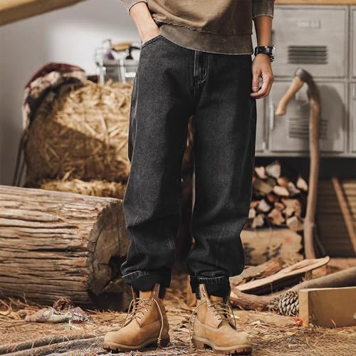 Baggy Jeans Men Vintage Washed Wide Leg Denim Pants Casual Relaxed Fit Streetwear for Skater Jeans3