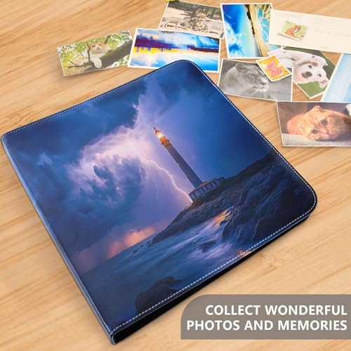 Álbum de Fotos Adhesivo DIY Scrapbook Álbum Faro Maravilla 3 Anillas Libro de Fotos 40 Páginas 8x10 para Recuerdos miniatura 5
