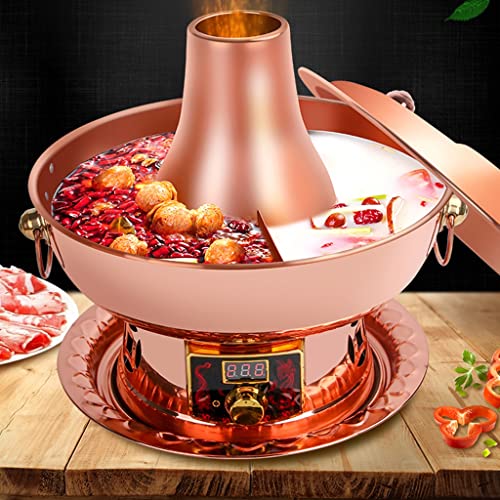 Olla de Cobre para Hogar con Enchufe, 32 cm, Color Rosa miniatura 4