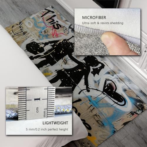 Tapis graffiti art moderne grand format 150x210 pour séjour