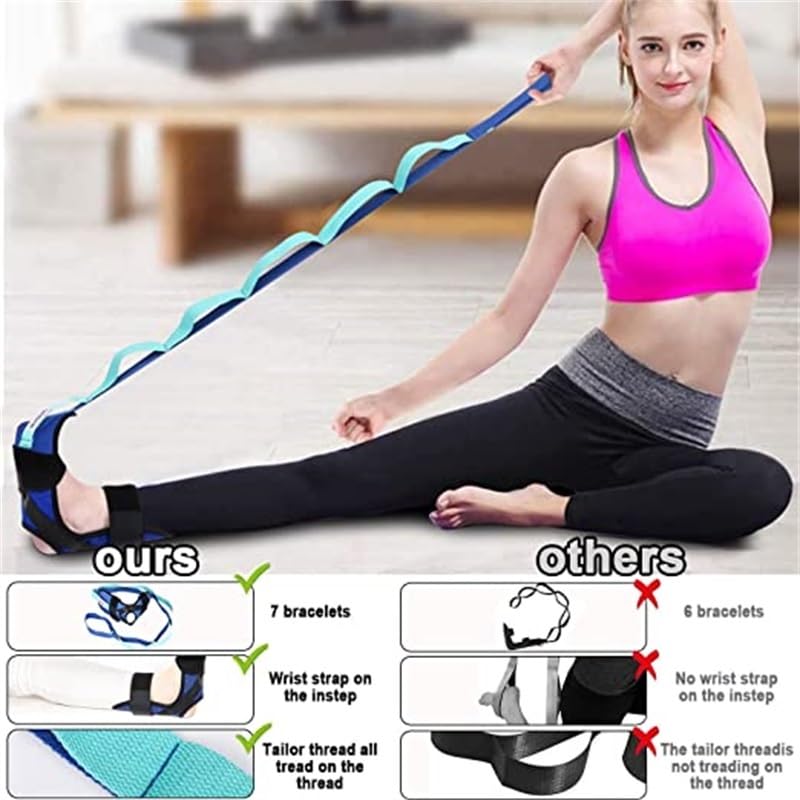 Sangle D'Étirement Izzila Avec Boucles Et Pied Amovible - Améliorez Votre Flexibilité Yoga Et Récupération