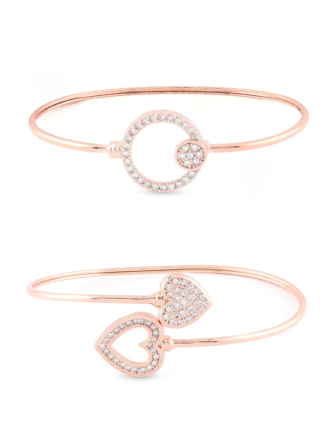 See full amazon price history chart for ZAVERI PEARLS Combo of 2 Rose Gold Cubic Zirconia Brass Bangle Style Kada For Women-ZPFK10376 ZAVERI PEARLS Combo of 2 Rose Gold Cubic Zirconia Brass Bangle Style Kada For Women-ZPFK10376 (B0943Q7LPK) Amazon Price History, Amazon Price Tracker