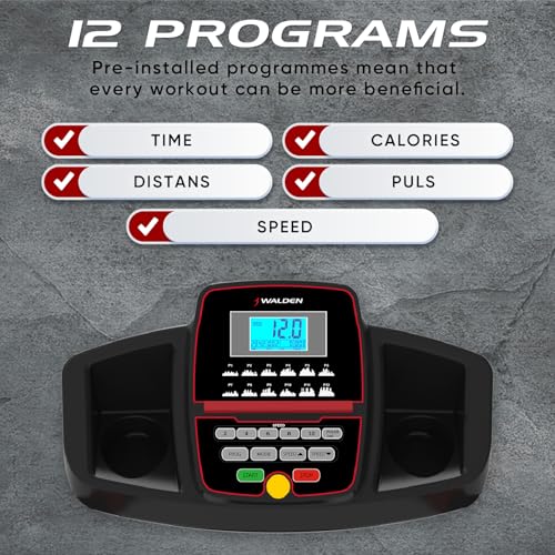 Electric Treadmill Folding Treadmill 10 km/h 1-2.5PS 6/12 Preset Programmes LCD Screen 1-10 (F3680) - Image 6