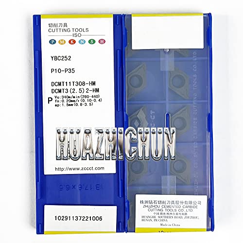 HUAZHICHUN DCMT11T308-HM YBC252 CNC Lathe Metal Turning Tool
