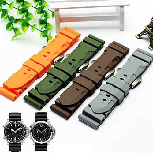 Bracelet montre sport silicone 24mm noir PAM00682 - 4