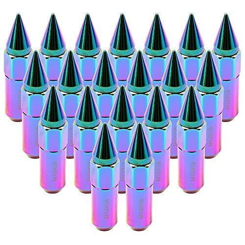 Eccpp Replacement For Wheel Lug Nuts 20 Pieces M12X1.5 Chrome Spline Cap Spiked Extended Tuner 60Mm Tall Lug Nuts For Acura For Bmw For Honda For Toyota 1994-2010 #TOP13