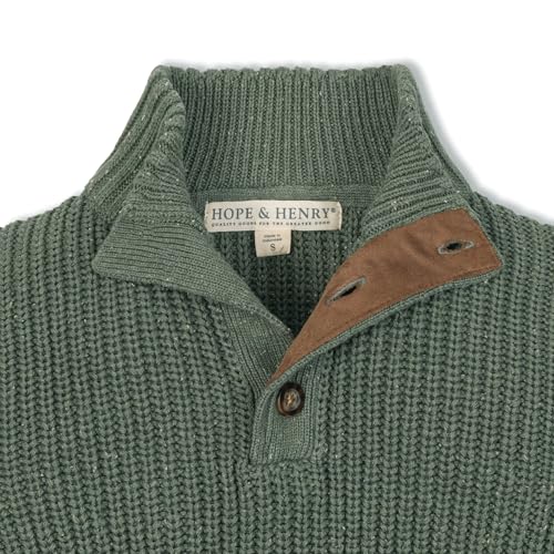 Image of Natural Mock Neck Sweater by Hope & Henry Boy