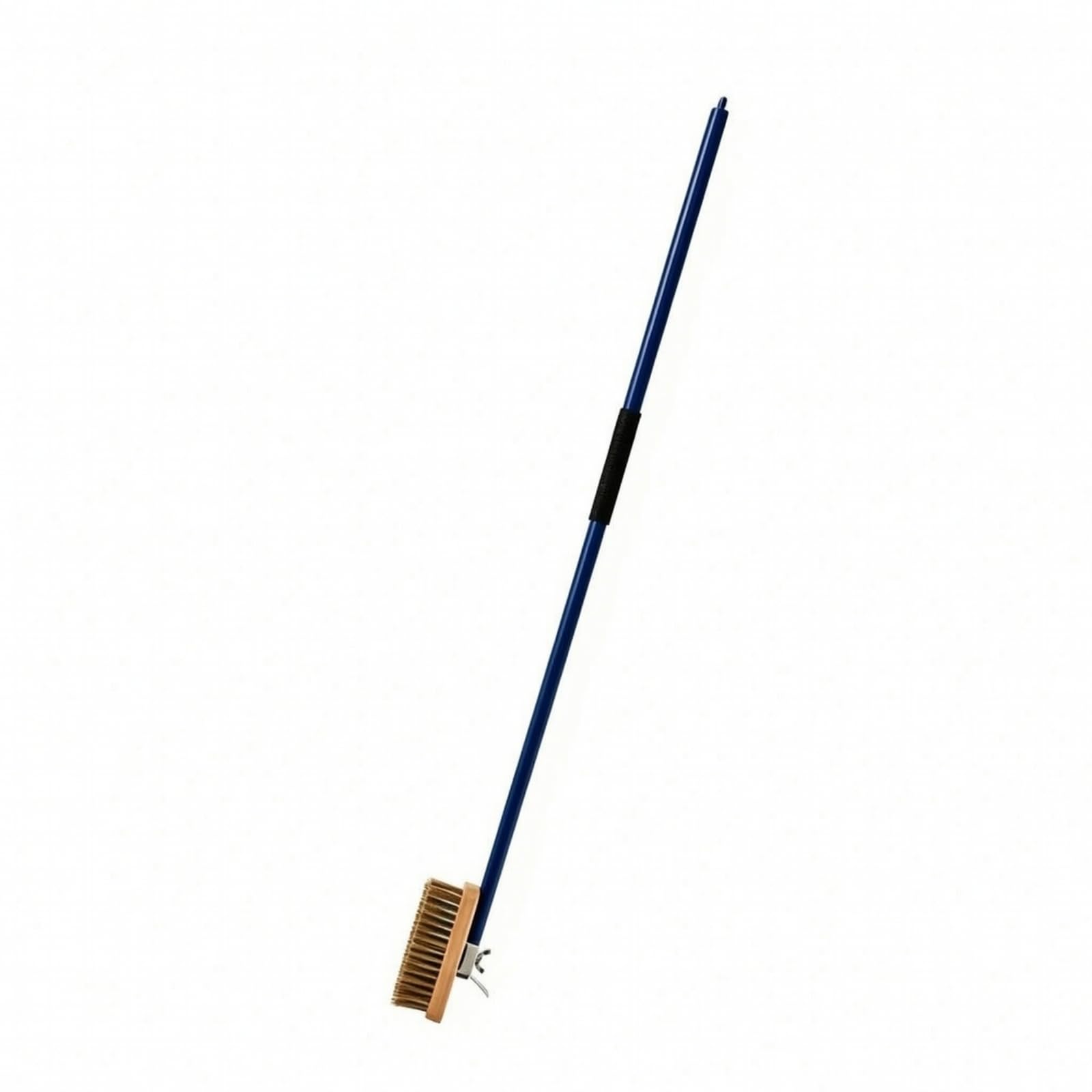 Spazzo Setole di Rame con Manico Lungo e Raschietto Resistente per Pizzaioli, Forni Caldi,