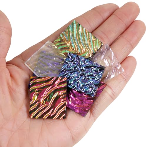 3 Bags /84g COE90 Dichroic Glass Scrap Assorted Fusible Glass Fusing Microwave kiln Glass for Jewelry Making Supplies by Buenoarte - Image 4