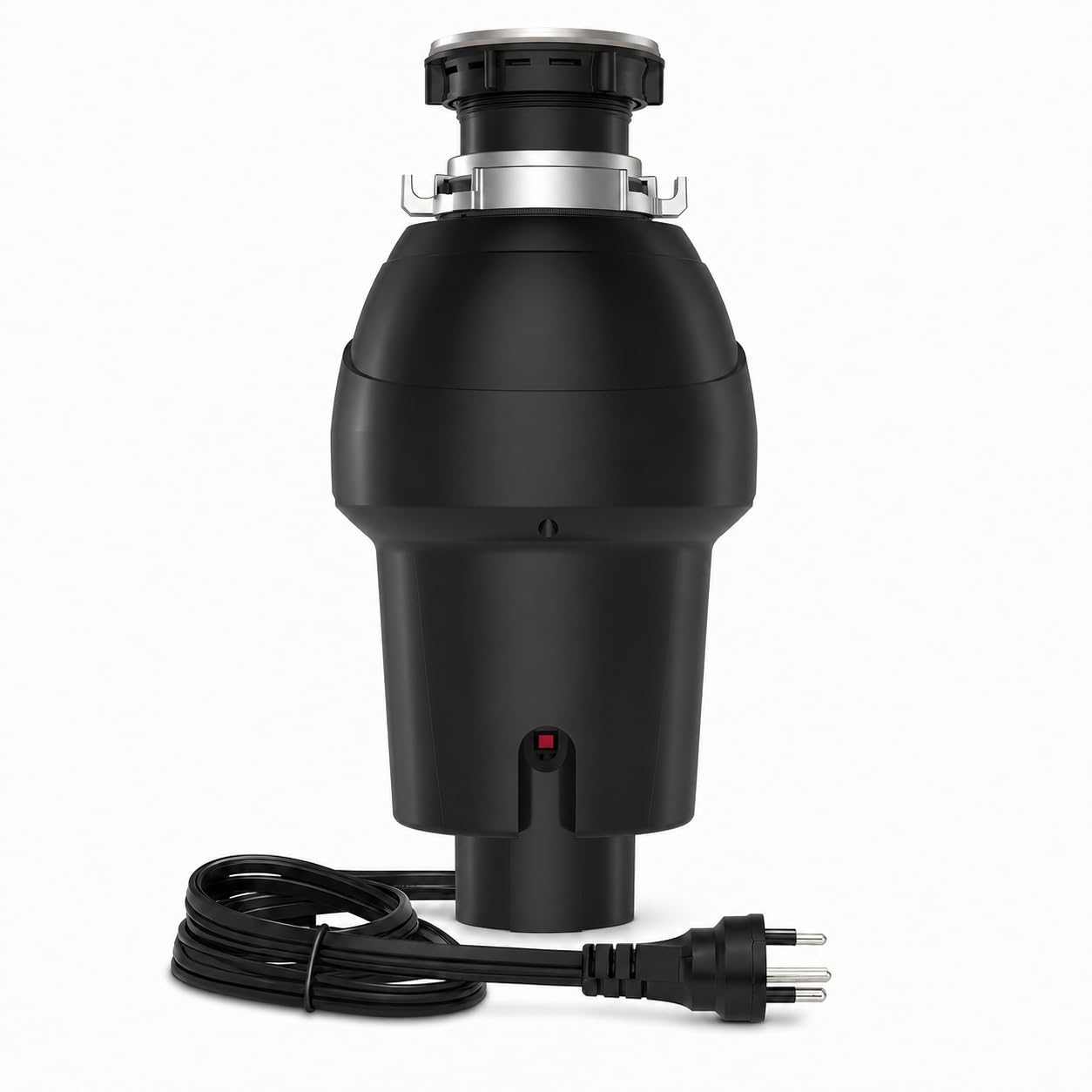 IDEALHOUSE Ultra-Quiet 3/4 HP Garbage Disposal for Coffee Machines - 4-Stage Stainless Steel Grinding, 3500RPM, Air Switch, Compact Under-basin Install - Efficient Food Waste Cleaner, Matte Black