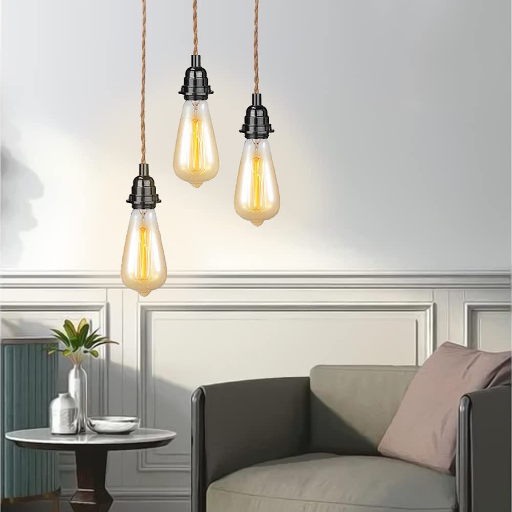 Corde Tressée Imitation Chanvre 20mm - Câble électrique Décoratif Pour Lampe