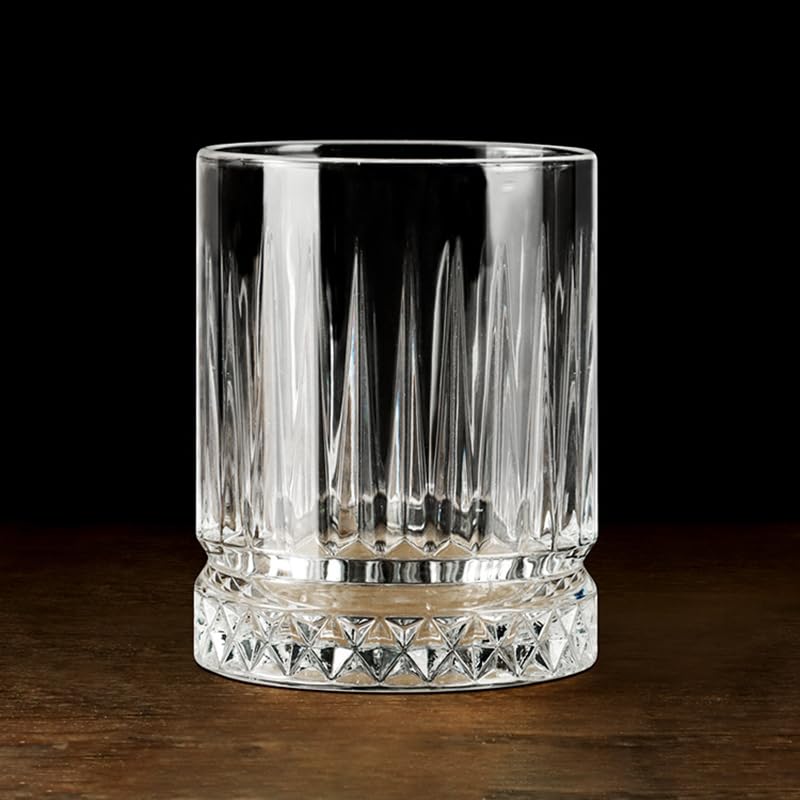 Set de 6 vasos de vidrio rayado 7.4 onzas miniatura 4