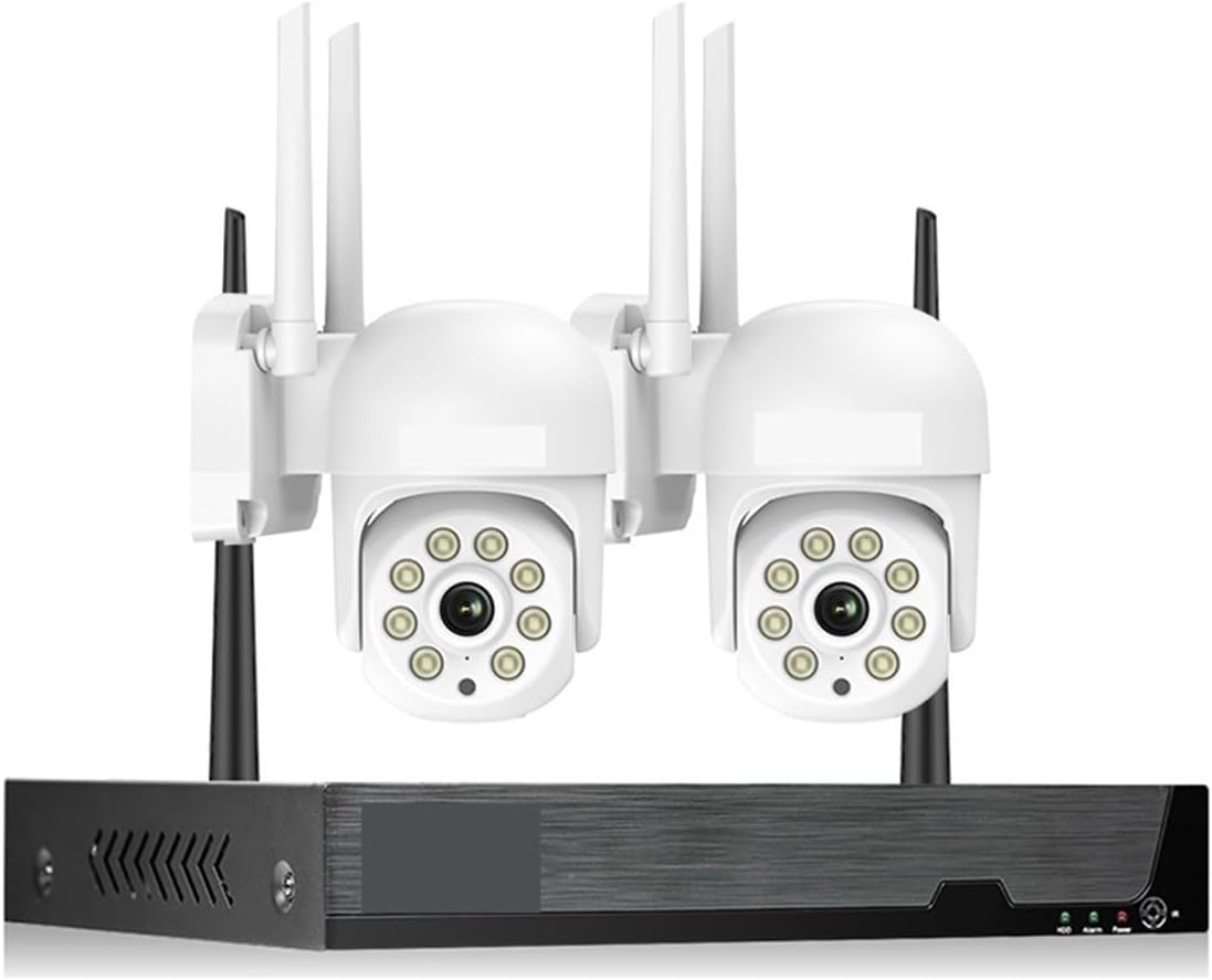 DVR Surveillance Kits, 3MP Ptz Camera Kit Video Surveillance Wireless Camera System Outdoor Security Camera System(1T,3MP 8CH NVR2Cam)