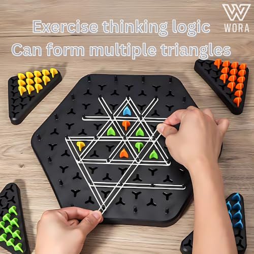 Image of Wora Chain Triangular Chess Game - Educational Toys for 4 Year Old Boy, Intelligent Toy Battlegame, Kids Playing Items Indoor, Educational Toys for 3 Year Old, Learning & Fun