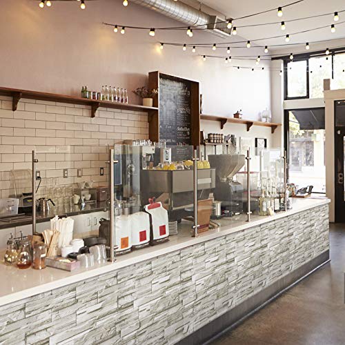 Wenmer Beige Stone Peel And Stick Wallpaper 17.7" X 394" 3D Brick Wallpaper Faux Brick Wallpaper Brick Self Adhesive Removable Wallpaper Textured Stone Wall Paper For Kitchen Backsplash Walls #TOP3