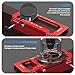 MEANLIN Aluminum Alloy Door Hinge Jig, Red Adjustable Router Template Kit with Scale Fits 2.5