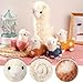 Civaner Llama Stuffed Animal with 4 Baby Llama Plushies Cute Alpaca Plush Set Soft Kawaii Alpaca Pillow for Kids Girls Easter Mother's Day Birthday Party Charity Donation Home Decor(White)