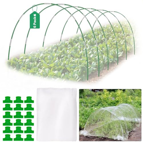Linyona Greenhouse Hoops Grow Tunnel Kit – 36PCS Garden Hoops for Raised Beds