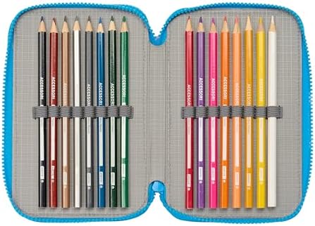 Stich Aloha Schooletui voor kinderen, met kleuren, met 28 nuttige gebruiksvoorwerpen, ideaal voor kinderen van 5 tot 14 jaar, comfortabel en veelzijdig, kwaliteit en duurzaamheid, 12,5 x 4 x 19,5 cm