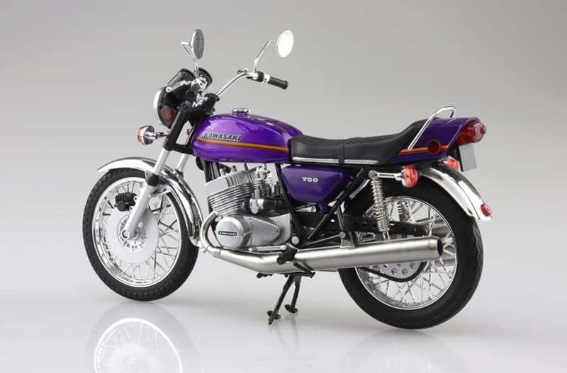 Miniatura 5 de FloZ Para AOSHIMA para Kawasaki 750SS para MACH IV motocicleta púrpura 112 camión modelo preconstruido
