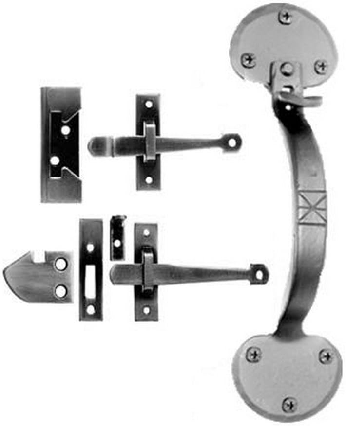 Smooth Iron Entry Size Bean Rim Latch Set Door Handles