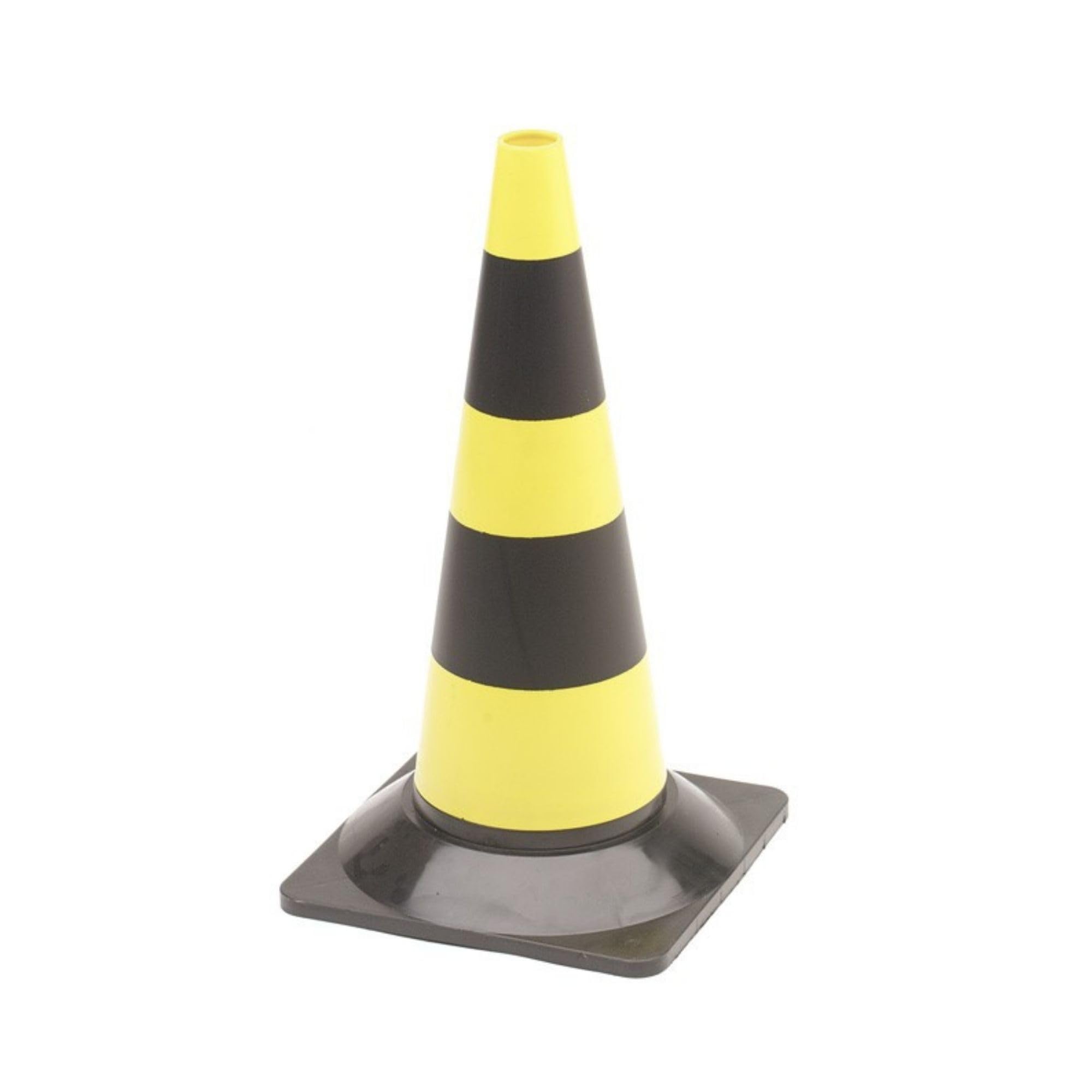 Perel Cono stradale per delimitazione zone, nero/giallo, uso ricreativo, 50 cm