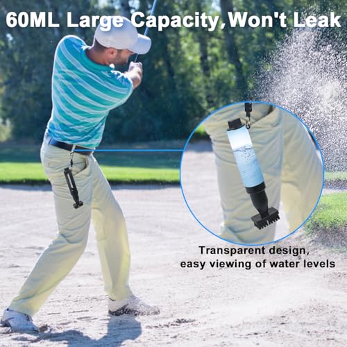 atdiag golf club brush cleaner with leak-proof design - includes magnetic retainer clip nylon bristles amp towel - must-have golf accessories amp gifts for men