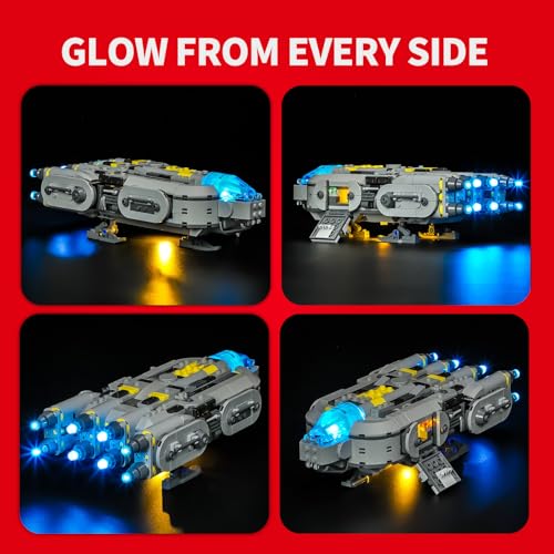 Iluminación LED para Lego Star Wars 75445 Nave Anzellana con cables ocultos BRIKSMAX 2