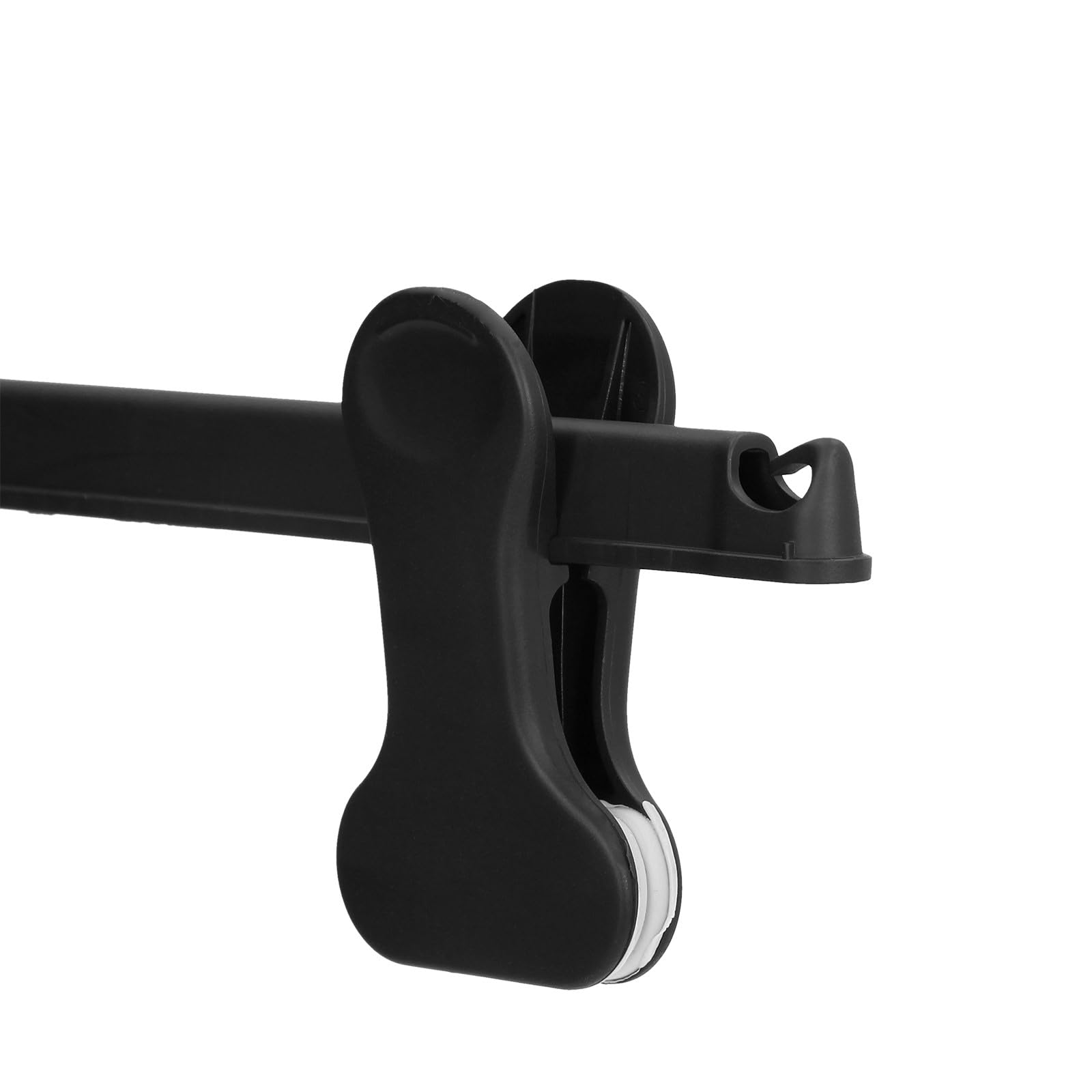 Mainetti Cintres caoutchoutés, cintres avec pinces caoutchoutées, pour jupes, jeans, pantalon homme femme, béquilles économise de l'espace avec clips, léger, fabriqué en Italie, lot de 10 pièces (noir