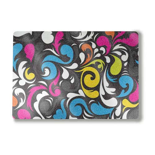 Glossy Glitter Laptop Skin Compatible with Alienware M18 R2 (2024) - Swirly - Premium 3M Vinyl Protective Wrap Decal Cover - Easy to Apply | Crafted in The USA by MightySkins