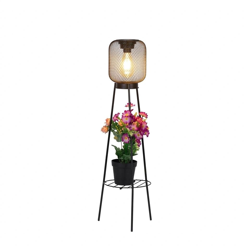 Lámpara Solar LED de (Adorno de luz de cesta con luz de red) | Material de hierro, LED solar, IP65, iluminación continua más de 36 h, decorativa para exterior