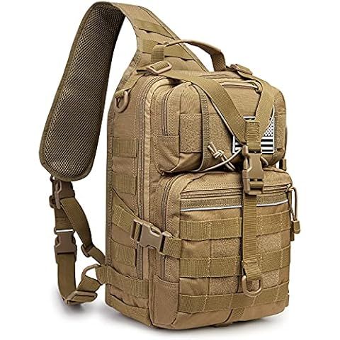 G4Free Tactical Sling Rucksack Groß Militär Schultertasche Umhängetasche für Outdoor Sport Camping Wandern Cover