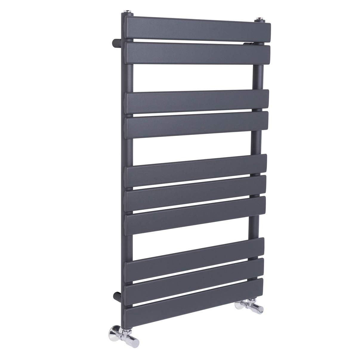 Warmehaus Flat Panel Heated Towel Rail Grey Anthracite Bathroom Ladder Radiator Warmer 1000 x 600mm
