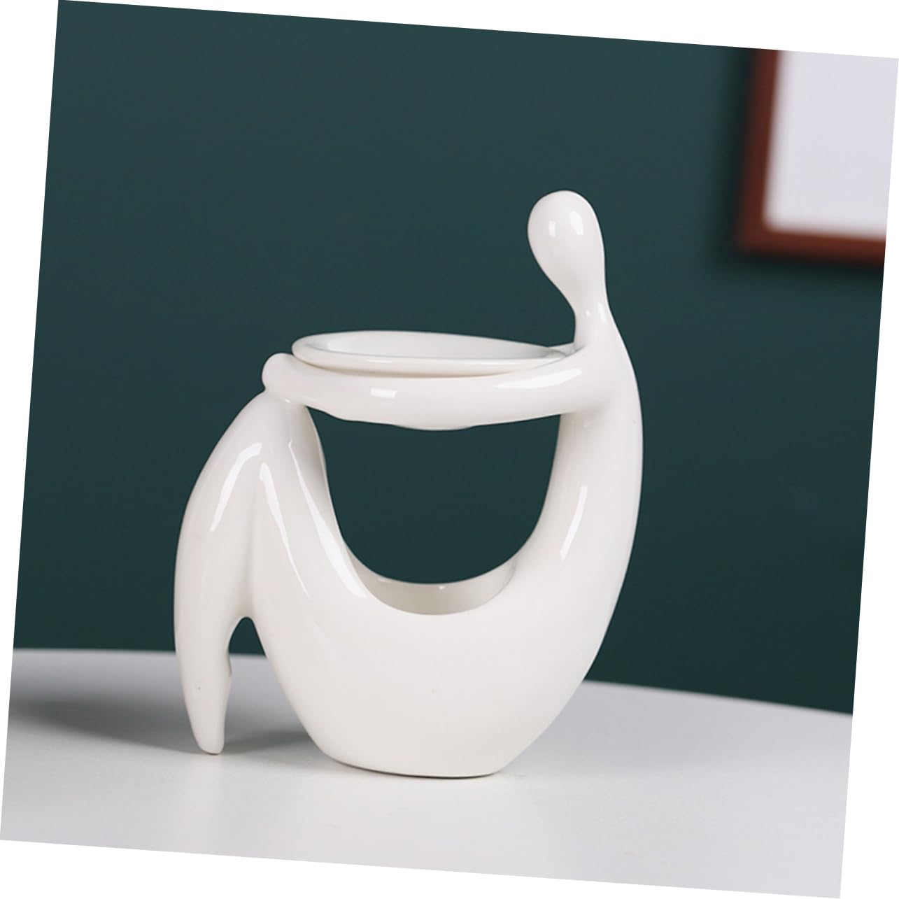 1pièces Brûleur Huiles Essentielles Céramique pour Aromathérapie Diffuseur Décoratif De Parfum pour Bougie Et Éclairage Ambiance pour Chambre Et Bureau Design Élégant Et
