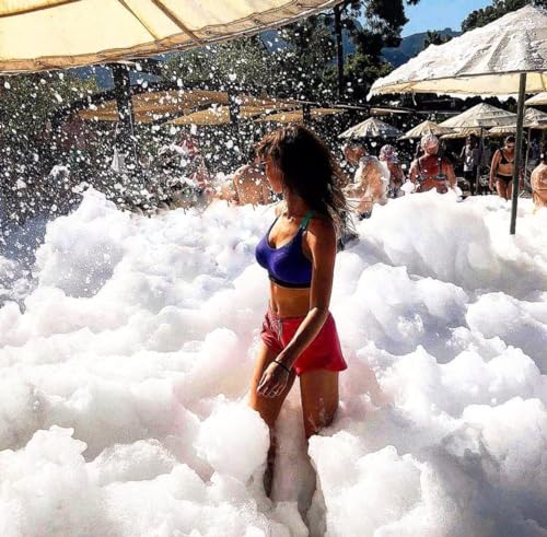 1200W Party Foam Machine,Summer Pool Water Toys for Kids & Adults, Bubble Machine with 3pcs Foam Granules and Water Tank, Holiday & Birthday Girls & Boys, Business Celebrations, Outdoor Party Events