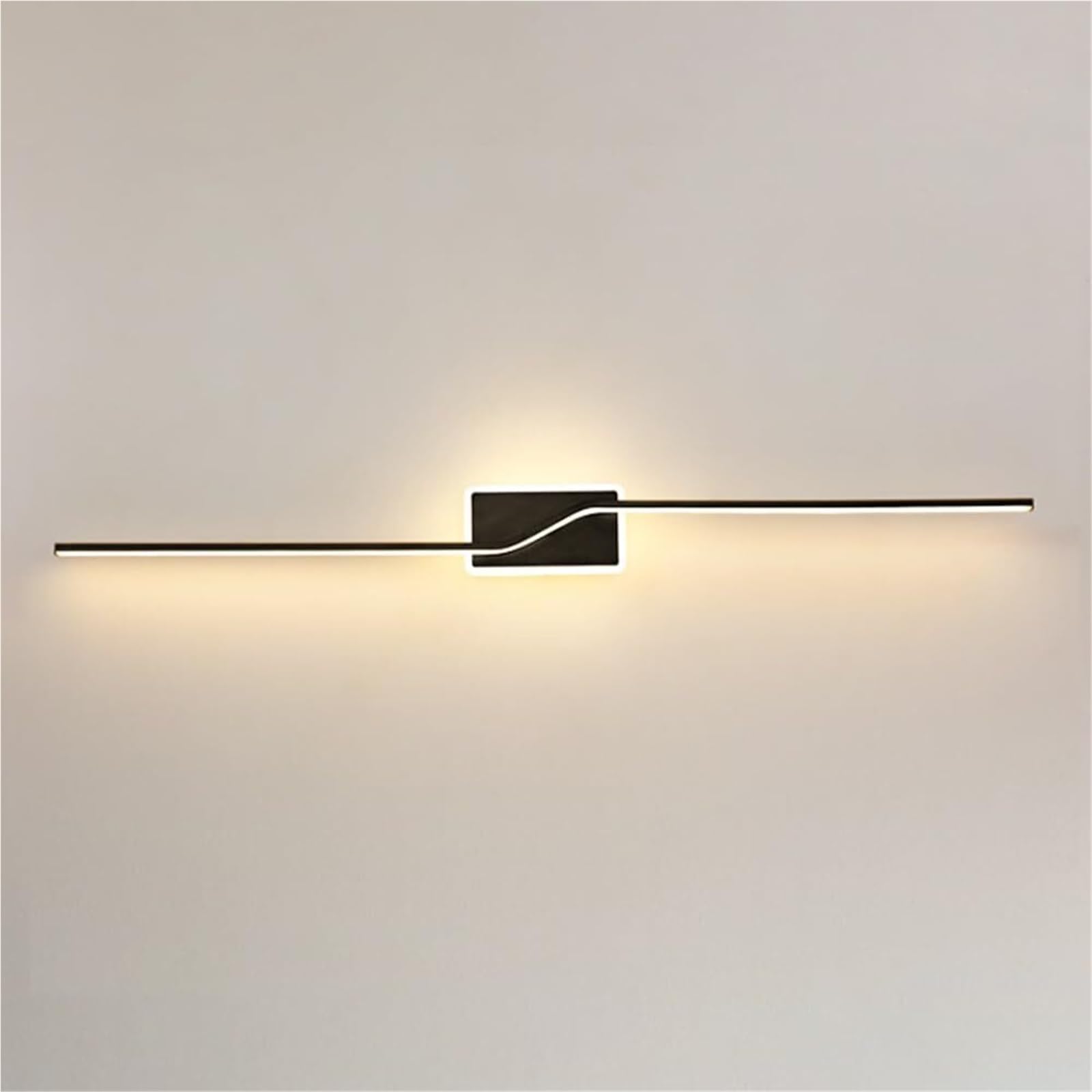 HCZKIUJY Modern Linear Wall Sconce 3000K LED Wall Sconces Lighting Aluminum Wall Light Minimalist Long Strip Wall Lamp for Bedroom Living Room Bathroom Hallway(Dark-80cm)